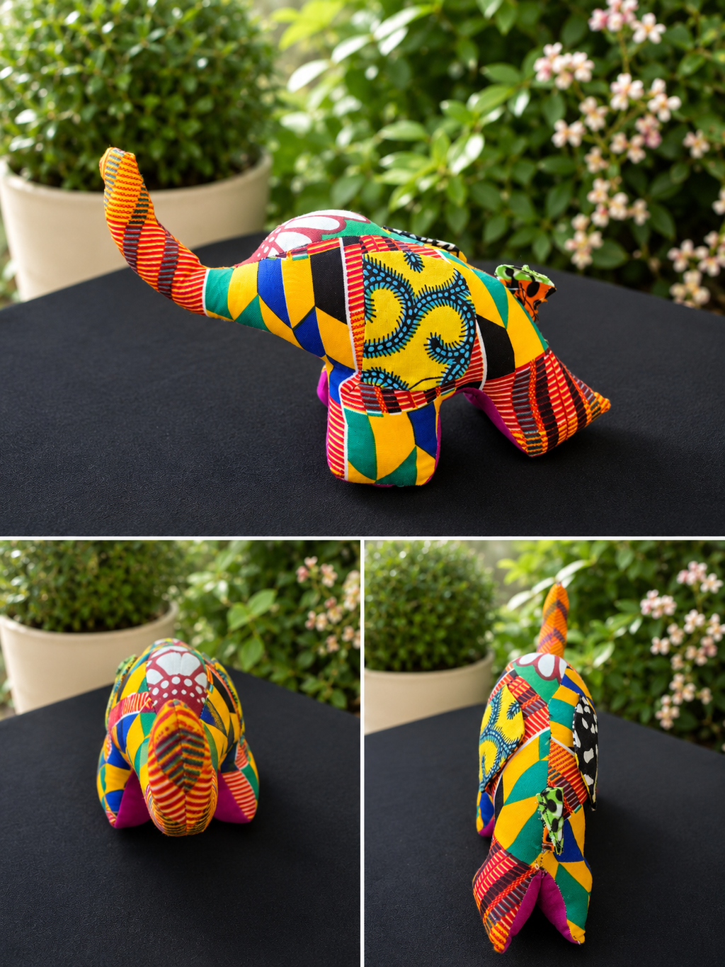 Tembo Elephant Handmade Ankara Fabric Plush Toy