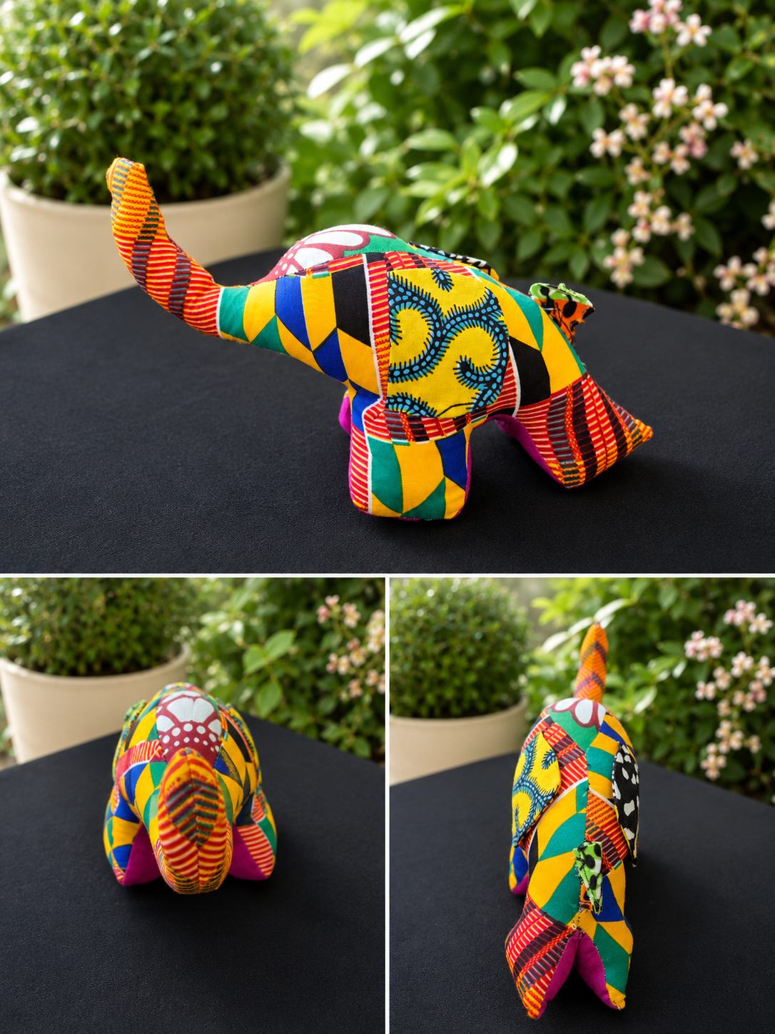 Tembo Elephant Handmade Ankara Fabric Plush Toy