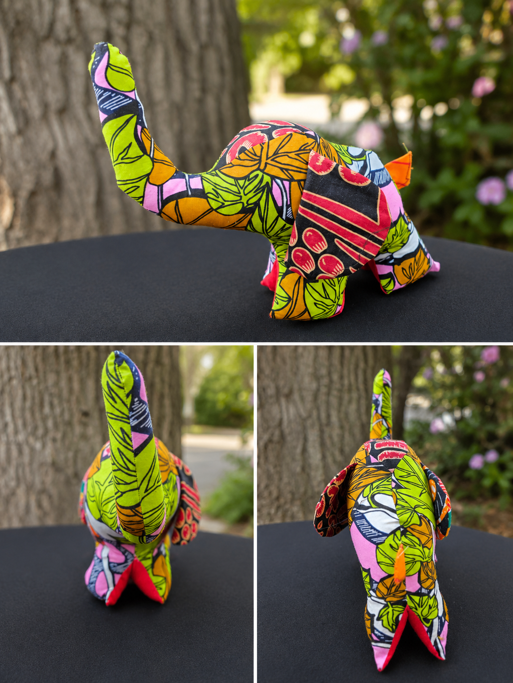 Tembo Elephant Handmade Ankara Fabric Plush Toy