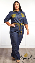 Heritage Accent Denim Jumpsuit