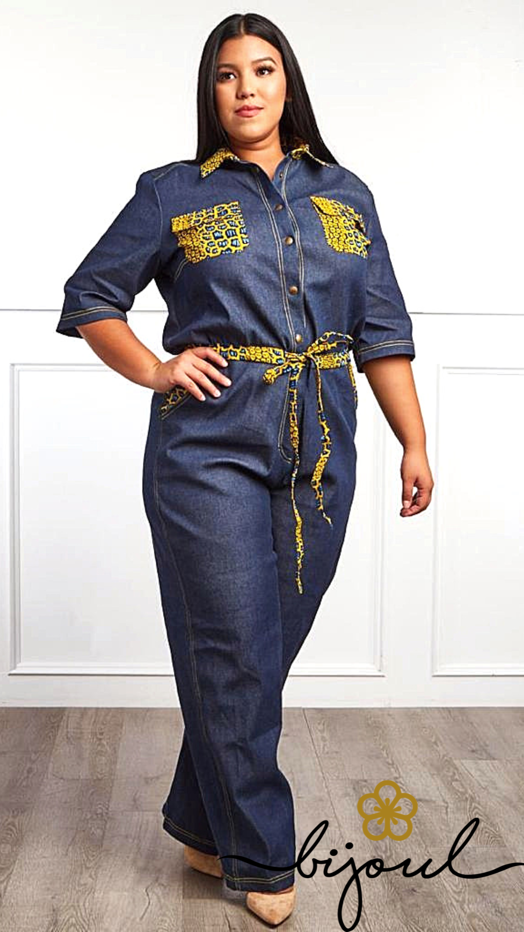 Heritage Accent Denim Jumpsuit
