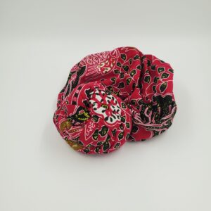 Art tied headwrap red