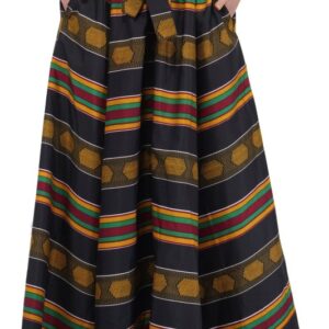 sifa kente skirt long high waist flowing skirt colorful African print design.